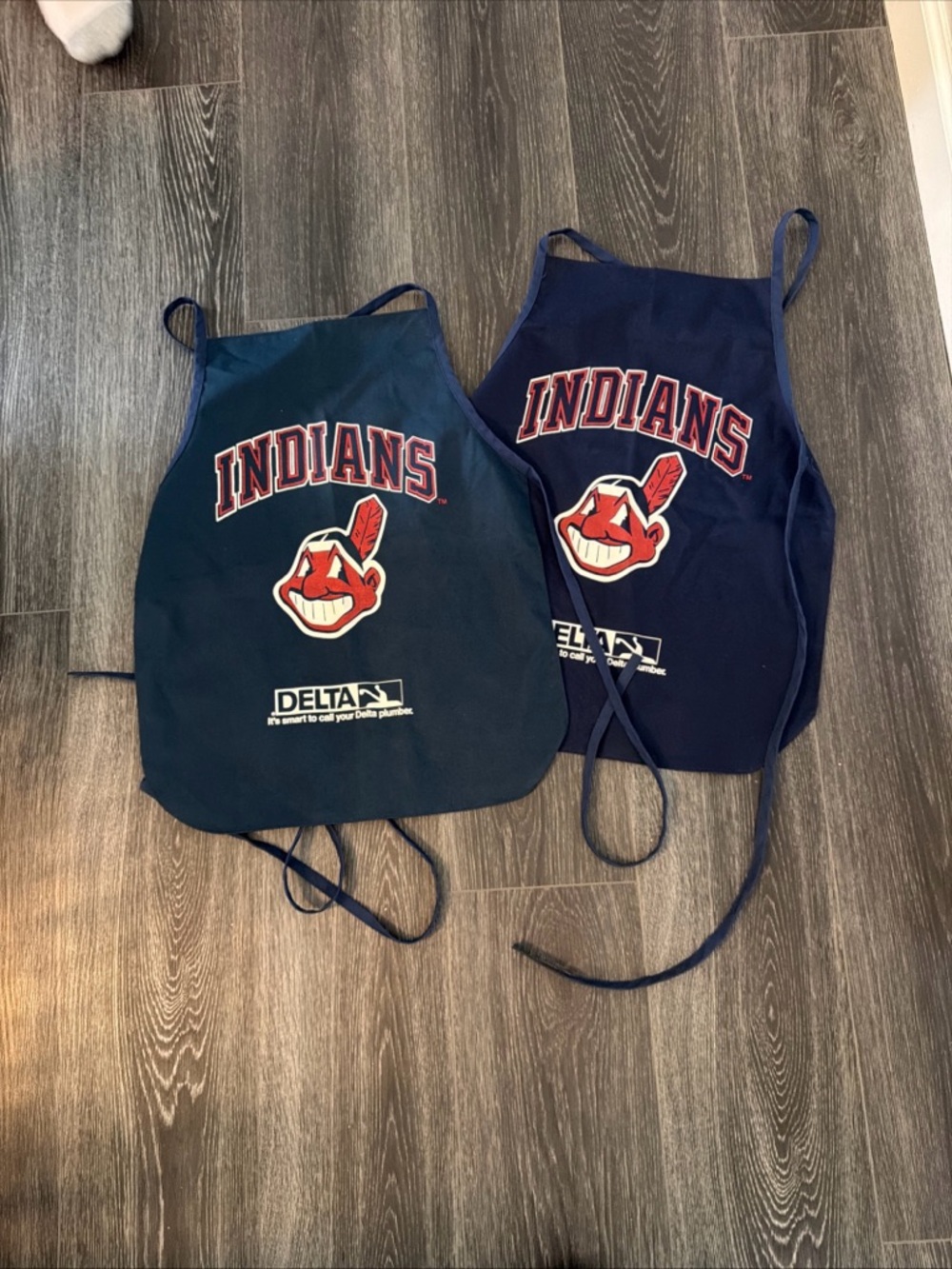 Indians Logo Navy Blue Apron - Delta Branded